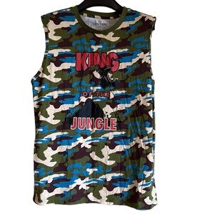 Disney The Lion King top size large‎ sleeveless camouflage